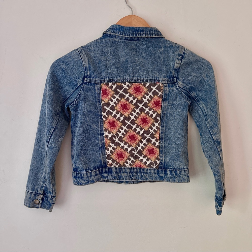 Little Lass® Floral Denim Jacket - 7/8